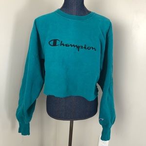 Vintage champion spell out reverse weave cropped